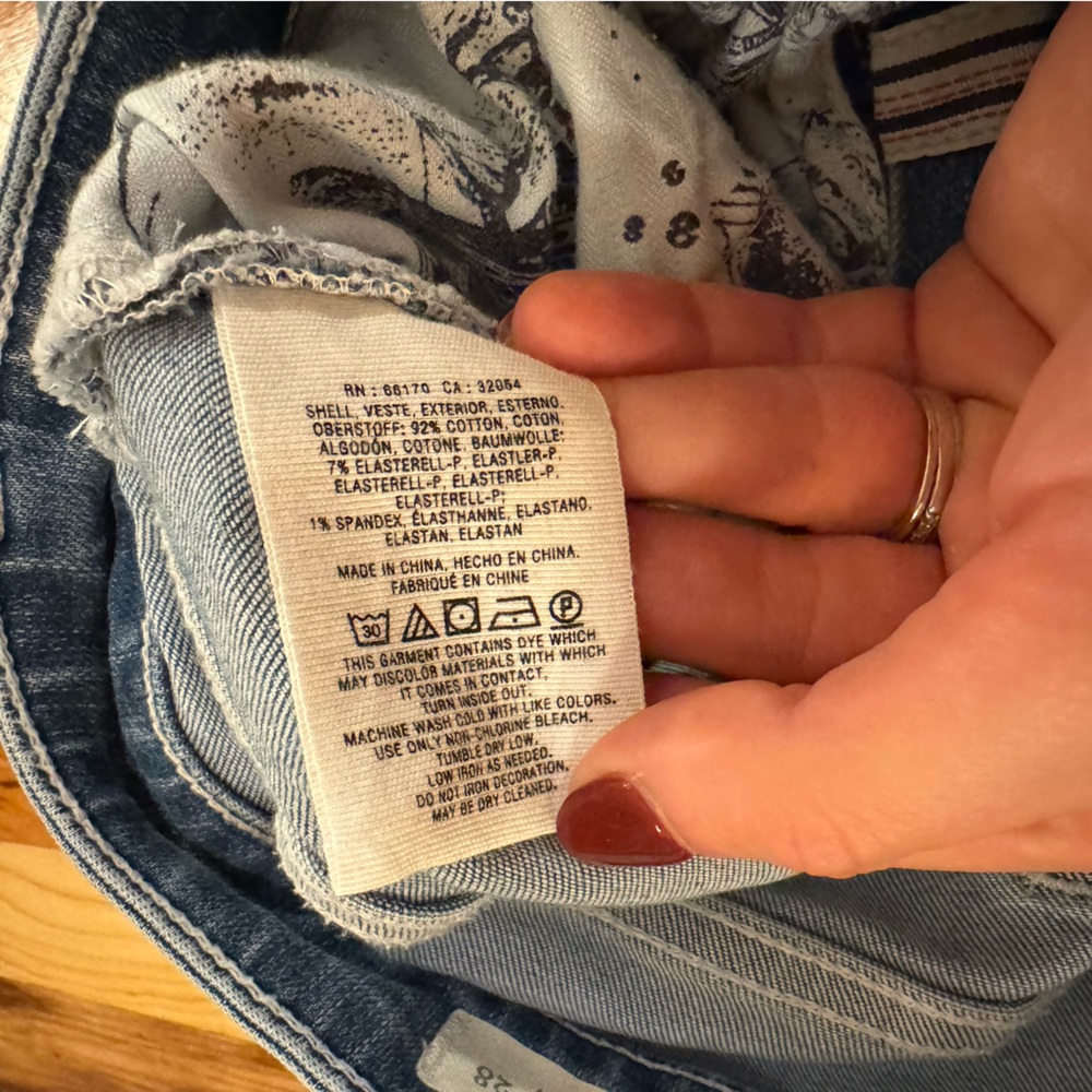 Anthropologie Light Wash Embroidered Cropped Jeans - Picture 7 of 10